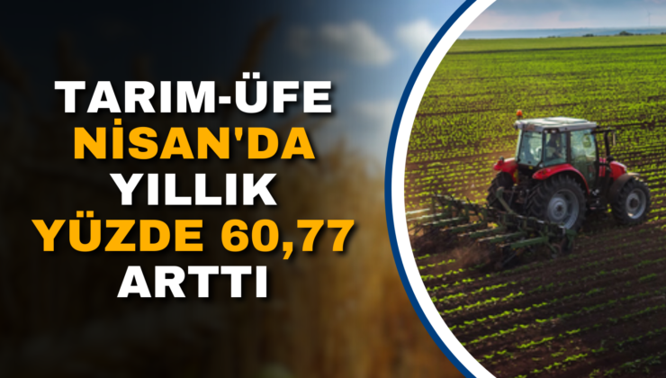 TARIM-ÜFE NİSAN’DA YILLIK YÜZDE 60,77 ARTTI