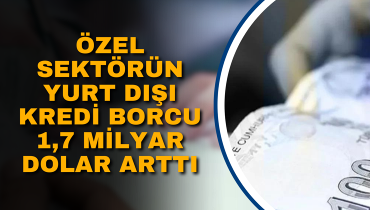 ÖZEL SEKTÖRÜN YURT DIŞI KREDİ BORCU 1,7 MİLYAR DOLAR ARTTI