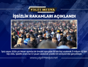 İŞSİZLİK RAKAMLARI AÇIKLANDI