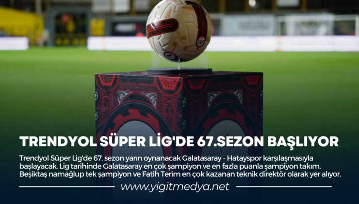 TRENDYOL SÜPER LİG’DE 67.SEZON BAŞLIYOR