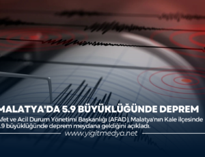 MALATYA’DA 5.9 BÜYÜKLÜĞÜNDE DEPREM