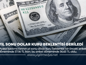 YIL SONU DOLAR KURU BEKLENTİSİ GERİLEDİ