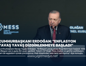 CUMHURBAŞKANI ERDOĞAN: “ENFLASYON YAVAŞ YAVAŞ DİZGİNLENMEYE BAŞLADI”