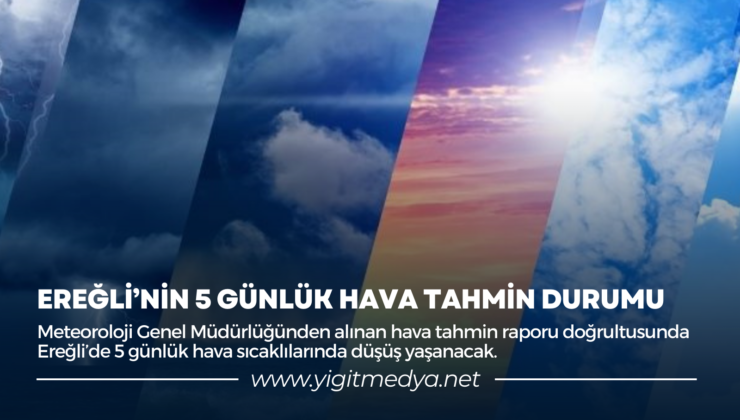 EREĞLİ’NİN 5 GÜNLÜK HAVA TAHMİN DURUMU