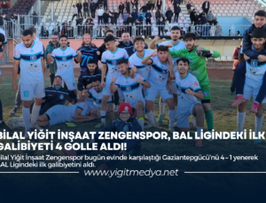 BİLAL YİĞİT İNŞAAT ZENGENSPOR, BAL LİGİNDEKİ İLK GALİBİYETİ 4 GOLLE ALDI!