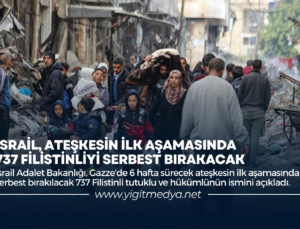 İSRAİL, ATEŞKESİN İLK AŞAMASINDA 737 FİLİSTİNLİYİ SERBEST BIRAKACAK