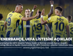 FENERBAHÇE, UEFA LİSTESİNİ AÇIKLADI