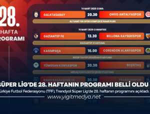 SÜPER LİG’DE 28. HAFTANIN PROGRAMI BELLİ OLDU