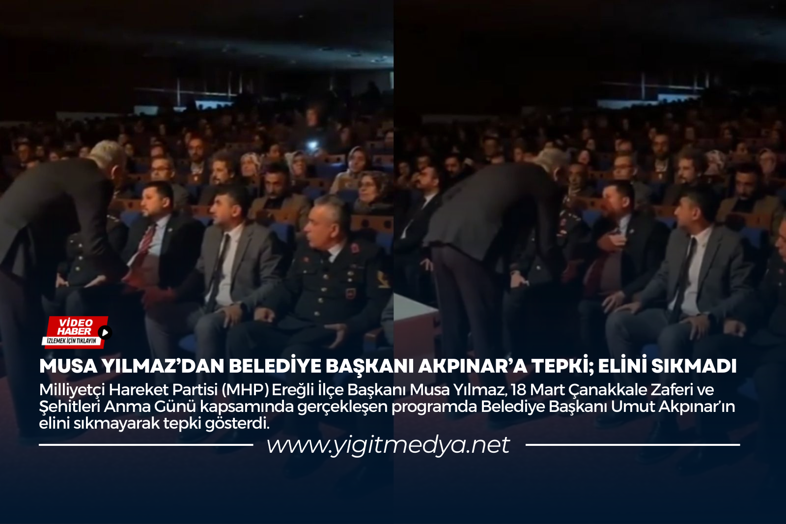 MUSA YILMAZ’DAN BELEDİYE BAŞKANI AKPINAR’A TEPKİ; ELİNİ SIKMADI