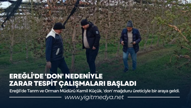 EREĞLİ’DE ‘DON’ NEDENİYLE ZARAR TESPİT ÇALIŞMALARI BAŞLADI