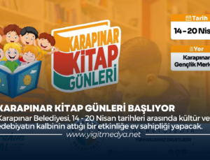 KARAPINAR KİTAP GÜNLERİ BAŞLIYOR