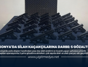 KONYA’DA SİLAH KAÇAKÇILARINA DARBE: 5 GÖZALTI