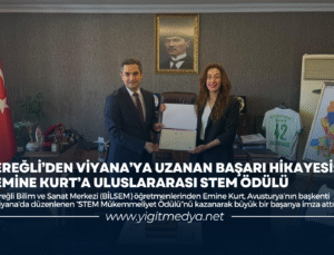 EREĞLİ’DEN VİYANA’YA UZANAN BAŞARI HİKAYESİ: EMİNE KURT’A ULUSLARARASI STEM ÖDÜLÜ