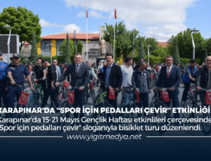 KARAPINAR’DA “SPOR İÇİN PEDALLARI ÇEVİR” ETKİNLİĞİ
