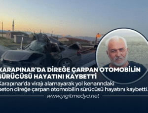 KARAPINAR’DA DİREĞE ÇARPAN OTOMOBİLİN SÜRÜCÜSÜ HAYATINI KAYBETTİ