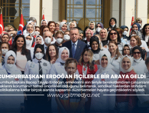 CUMHURBAŞKANI ERDOĞAN İŞÇİLERLE BİR ARAYA GELDİ