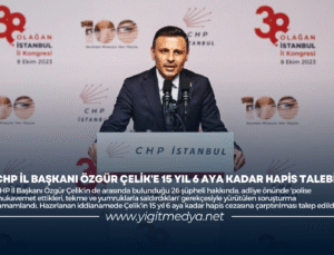 CHP İL BAŞKANI ÖZGÜR ÇELİK’E 15 YIL 6 AYA KADAR HAPİS TALEBİ