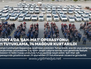 KONYA’DA ‘ŞAH-MAT’ OPERASYONU: 21 TUTUKLAMA, 74 MAĞDUR KURTARILDI