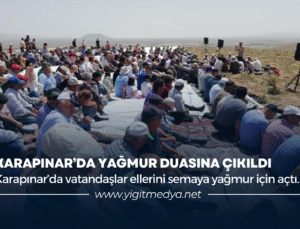 KARAPINAR’DA YAĞMUR DUASINA ÇIKILDI