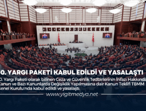 10. YARGI PAKETİ KABUL EDİLDİ VE YASALAŞTI