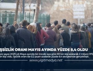 İŞSİZLİK ORANI MAYIS AYINDA YÜZDE 8,4 OLDU