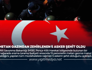 METAN GAZINDAN ZEHİRLENEN 5 ASKER ŞEHİT OLDU