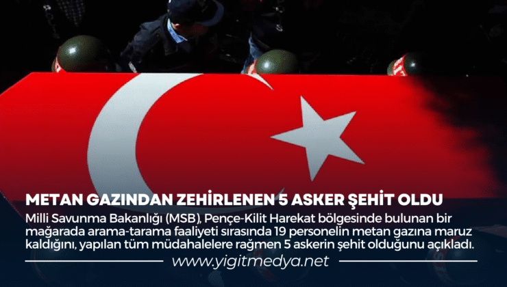 METAN GAZINDAN ZEHİRLENEN 5 ASKER ŞEHİT OLDU
