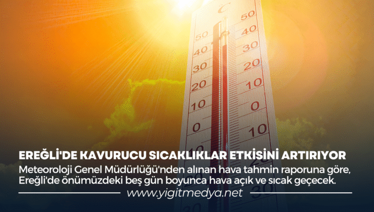 EREĞLİ’DE KAVURUCU SICAKLAR ETKİSİNİ ARTIRIYOR