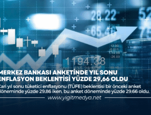MERKEZ BANKASI ANKETİNDE YIL SONU ENFLASYON BEKLENTİSİ YÜZDE 29,66 OLDU
