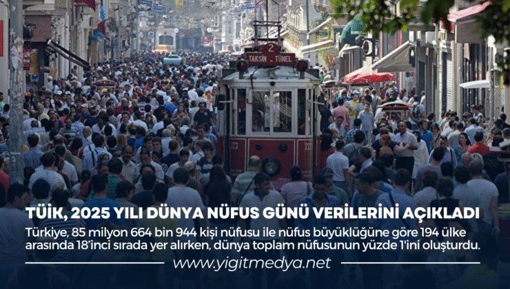 TÜİK, 2025 YILI DÜNYA NÜFUS GÜNÜ VERİLERİNİ AÇIKLADI