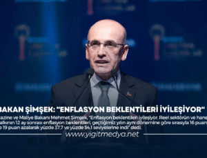 BAKAN ŞİMŞEK: “ENFLASYON BEKLENTİLERİ İYİLEŞİYOR”
