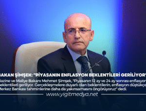 BAKAN ŞİMŞEK: “PİYASANIN ENFLASYON BEKLENTİLERİ GERİLİYOR”