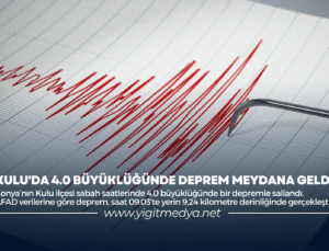 KULU’DA 4.0 BÜYÜKLÜĞÜNDE DEPREM MEYDANA GELDİ