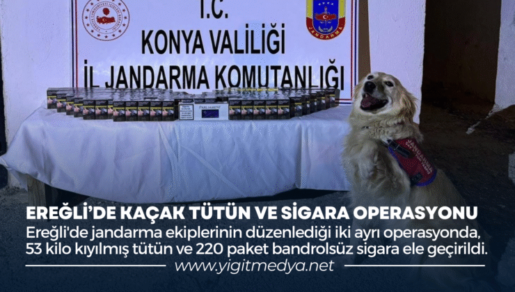 EREĞLİ’DE KAÇAK TÜTÜN VE SİGARA OPERASYONU