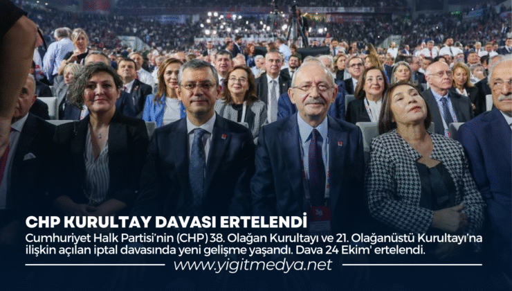CHP KURULTAY DAVASI ERTELENDİ