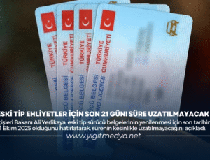 ESKİ TİP EHLİYETLER İÇİN SON 21 GÜN! SÜRE UZATILMAYACAK
