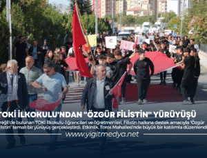 TOKİ İLKOKULU’NDAN “ÖZGÜR FİLİSTİN” YÜRÜYÜŞÜ