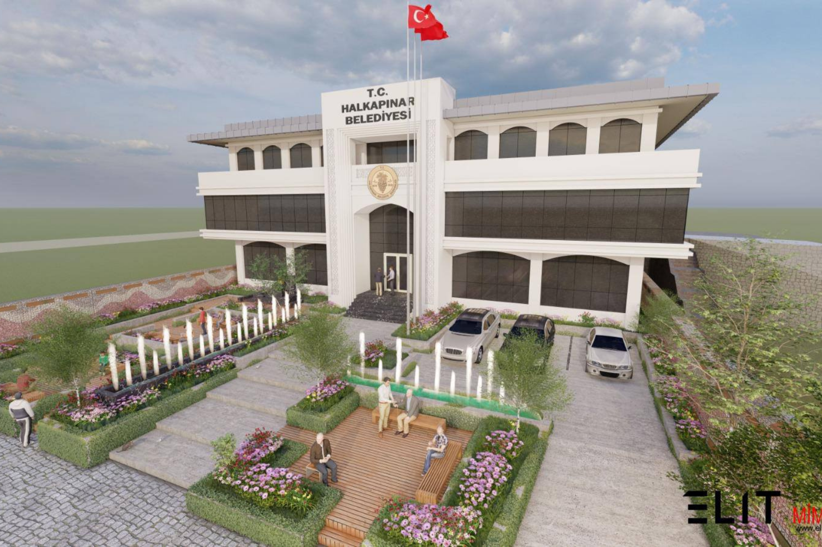 HALKAPINAR’DA YENİ BELEDİYE BİNASININ TEMELİ ATILDI