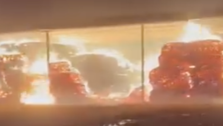 EREĞLİ’DE ÇİFTLİKTE KORKUTAN YANGIN