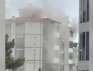 EREĞLİ’DE KORKUTAN APARTMAN YANGINI