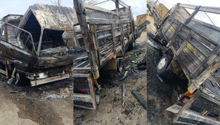 KAMYON KUNDAKLANDI, TEK GECEDE TÜM BİRİKİMİ KÜL OLDU