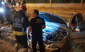 EREĞLİ’DE OTOMOBİL BOŞ ARSAYA SAVRULDU