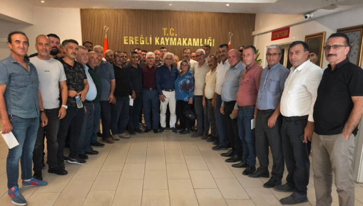 EREĞLİ MUHTARLAR DERNEĞİ’NDEN KAYMAKAM FATİH GENEL’E HAYIRLI OLSUN ZİYARETİ