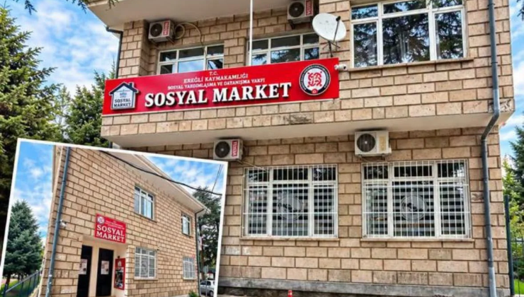 EREĞLİ’DE SOSYAL MARKET İHTİYAÇ SAHİBİ VATANDAŞLARIN HİZMETİNDE
